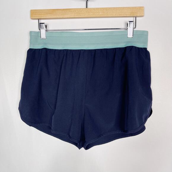 Gap Womens Medium M Navy Blue Perforated Waistband Shorts True Indigo Active - Picture 1 of 8